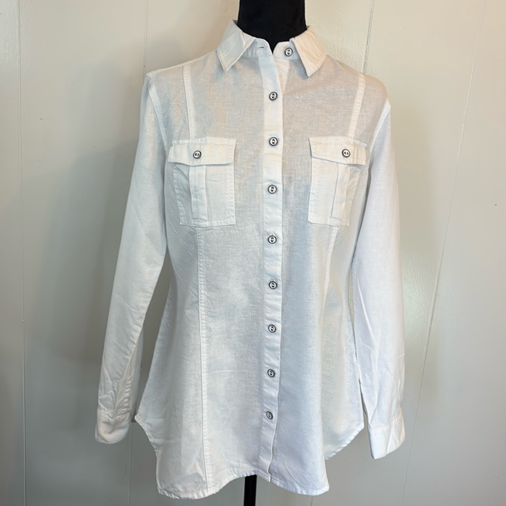 Coldwater Creek Long Sleeve Shaped Button-Up - Size Small